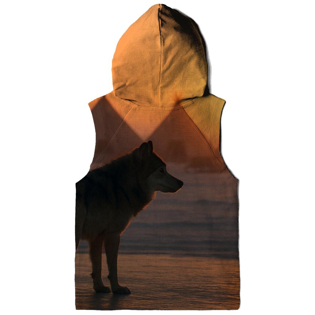 Traditional Reindeer Herding Camp Wolf zip-up hoodies