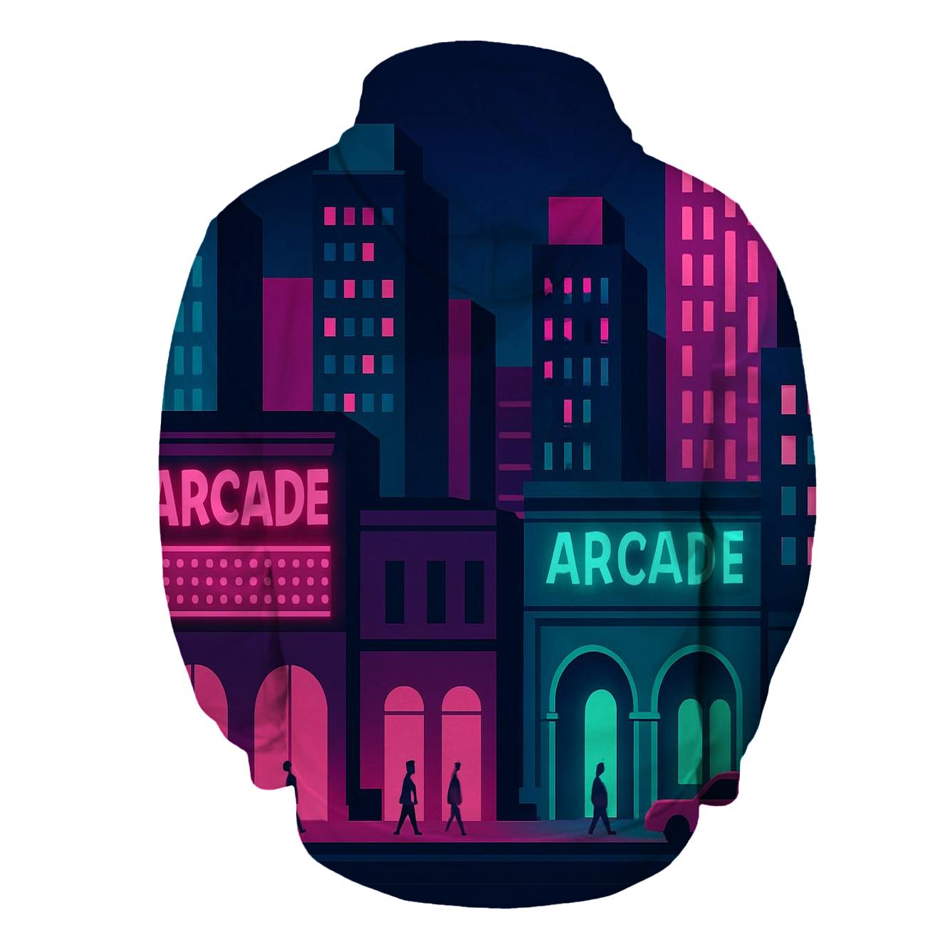 Arcade Neon City Layers lightweight hoodies