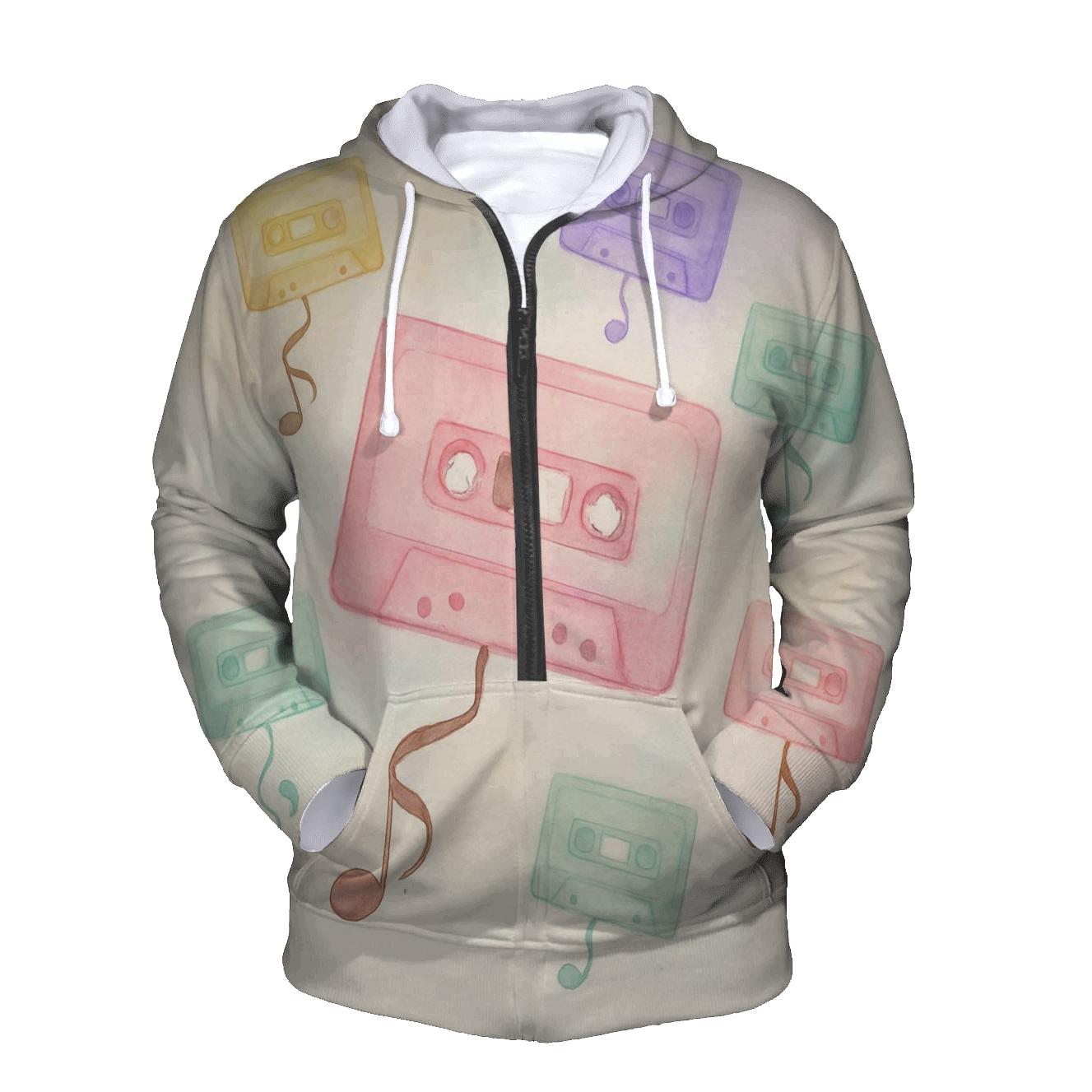 Pastel Cassette Daydream lightweight hoodies