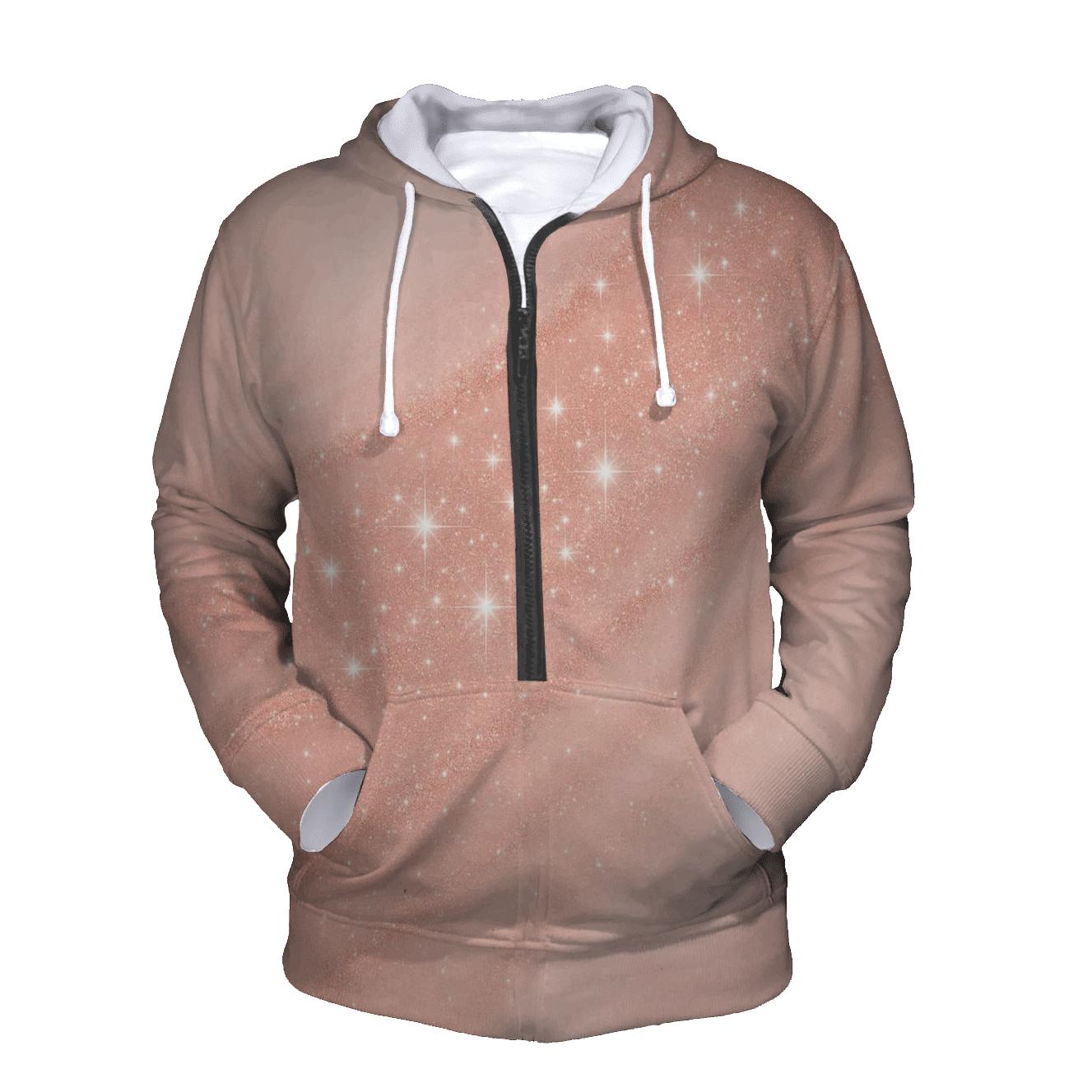 Rose Quartz Glitter Veil premium hoodies