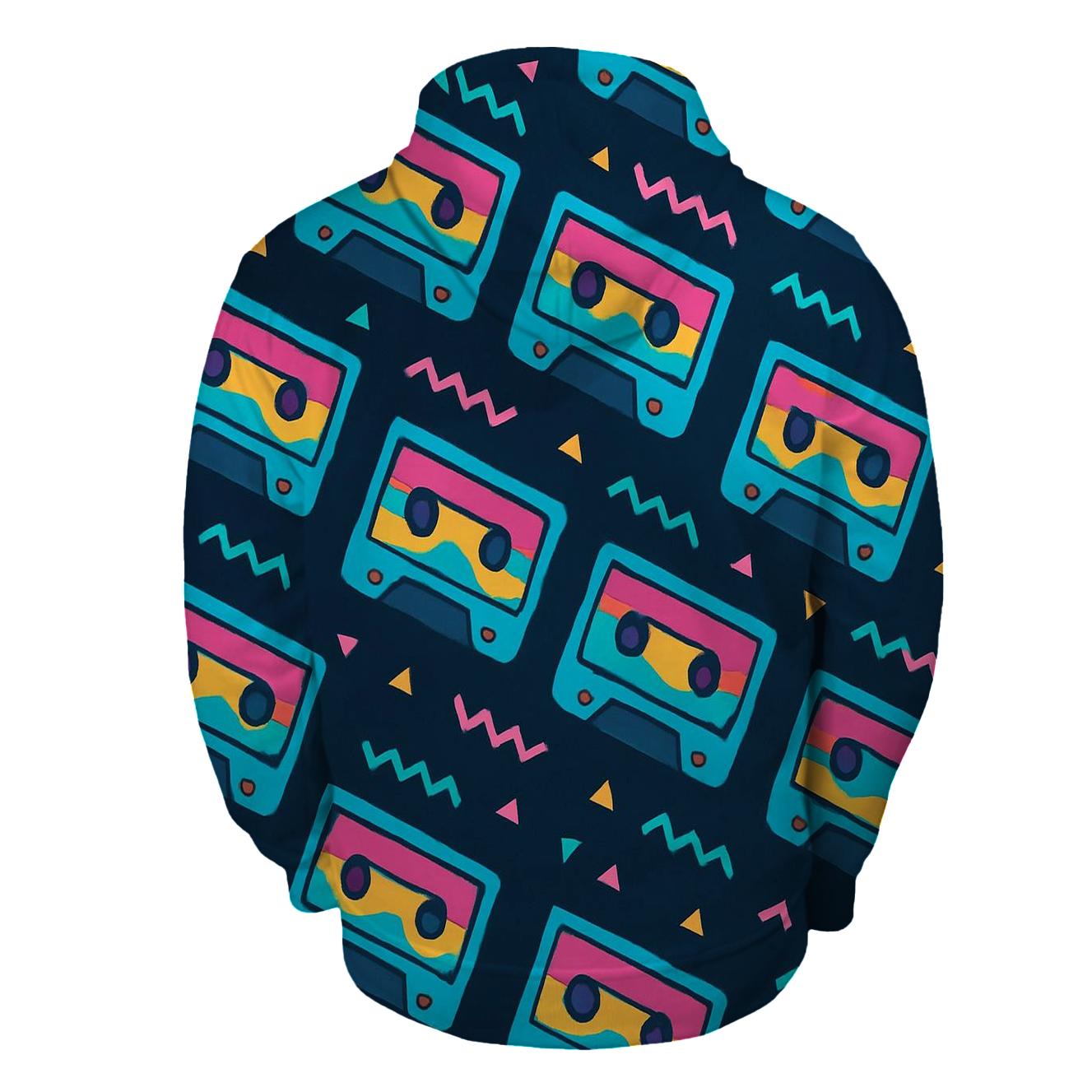 Cassette Wave Pattern heavyweight hoodies