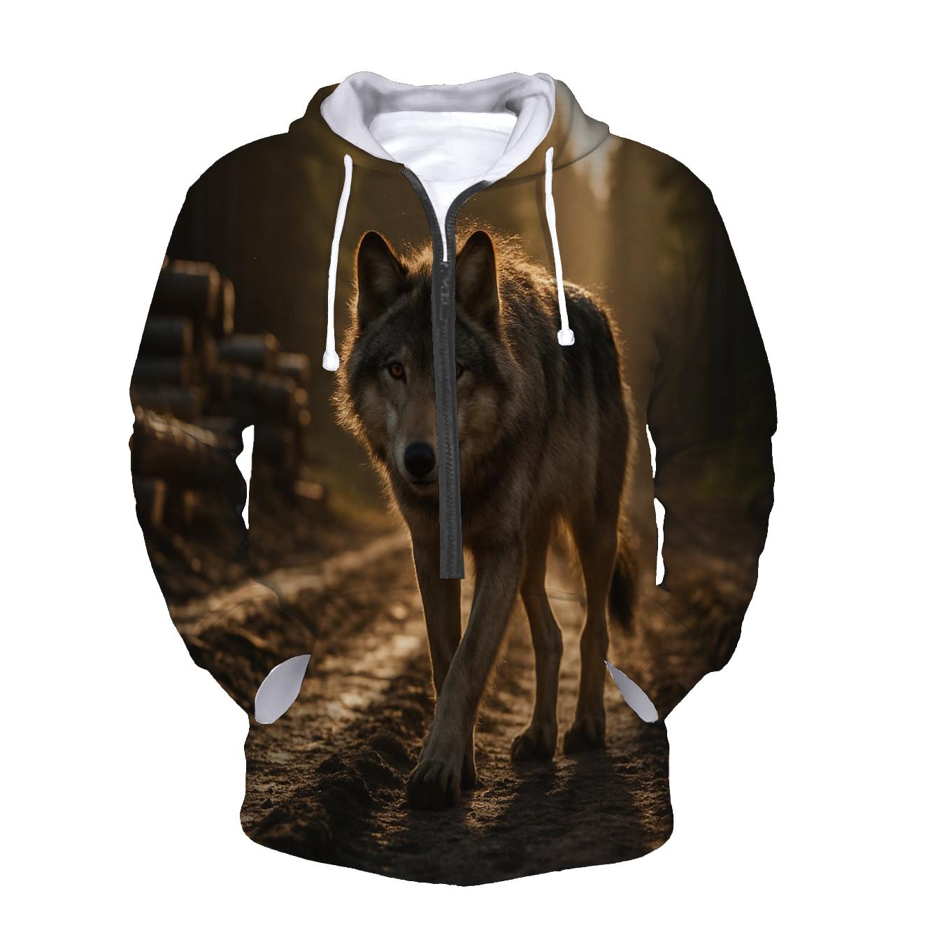 Forest Logging Road Encounter lightweight hoodies