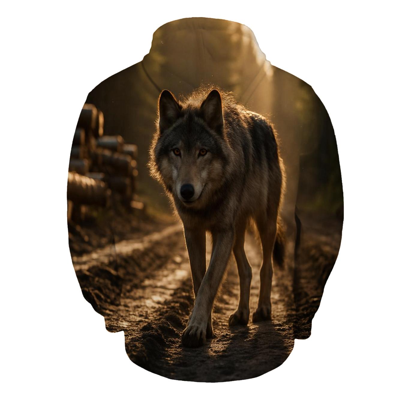 Forest Logging Road Encounter lightweight hoodies