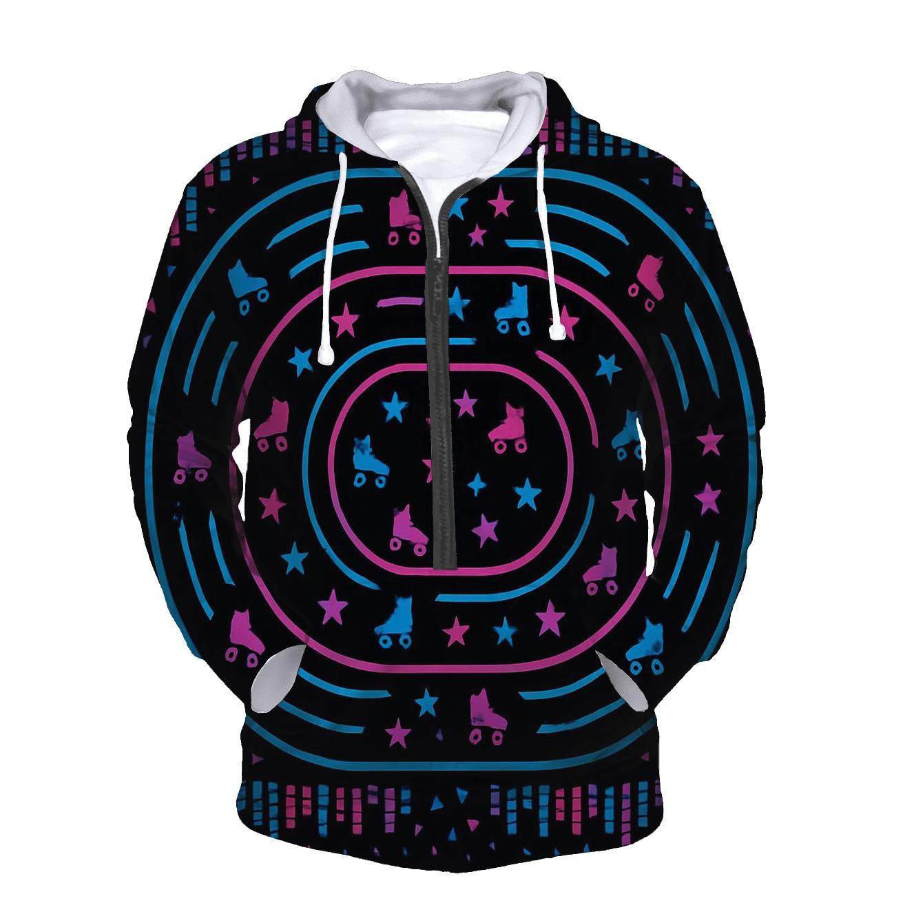 Neon Roller Rink Floor designer hoodies