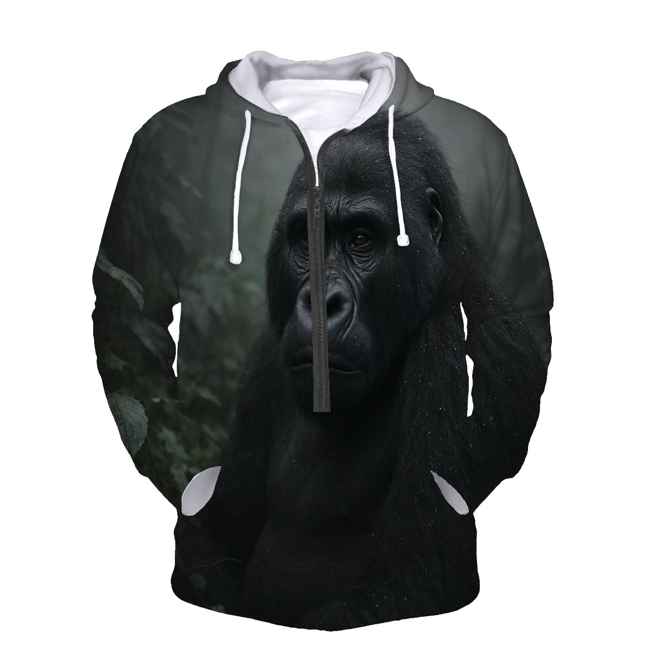Mountain Gorilla In Misty Canopy custom hoodies