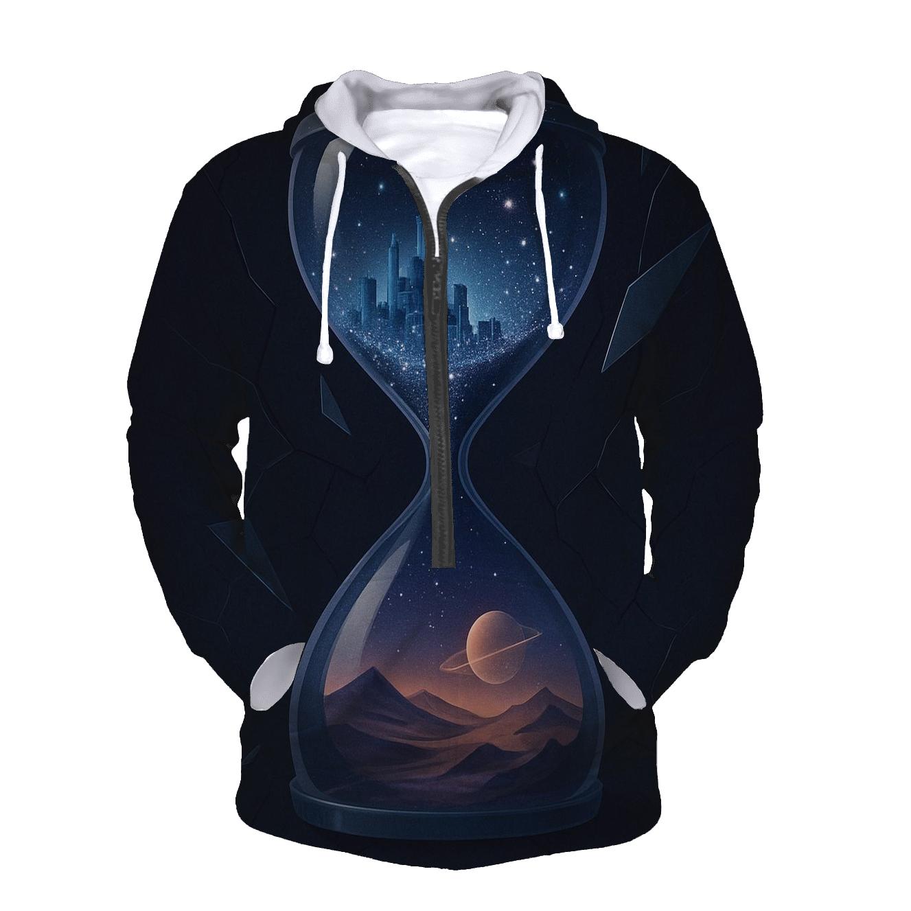 Quantum Hourglass Horizons pullover hoodies