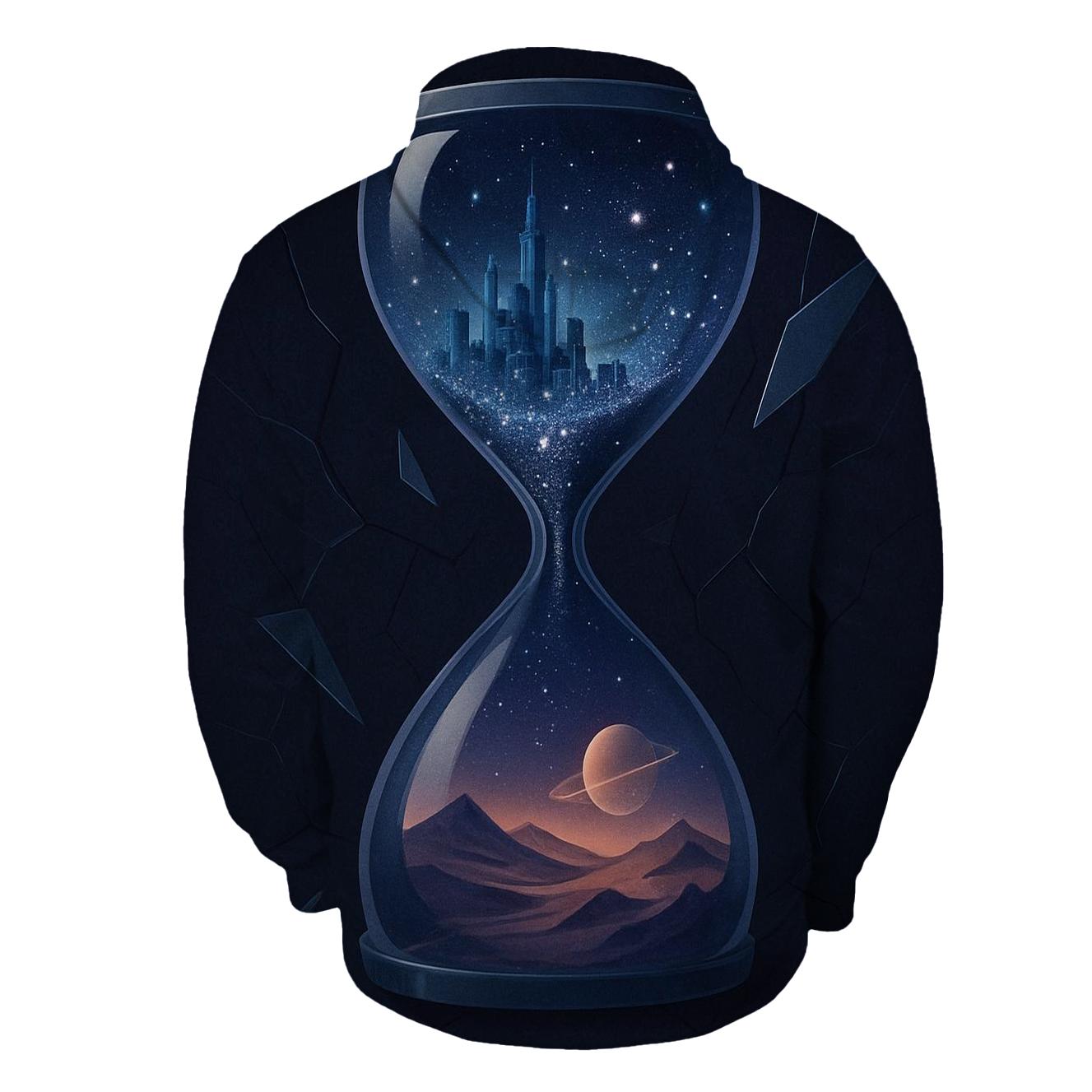 Quantum Hourglass Horizons pullover hoodies