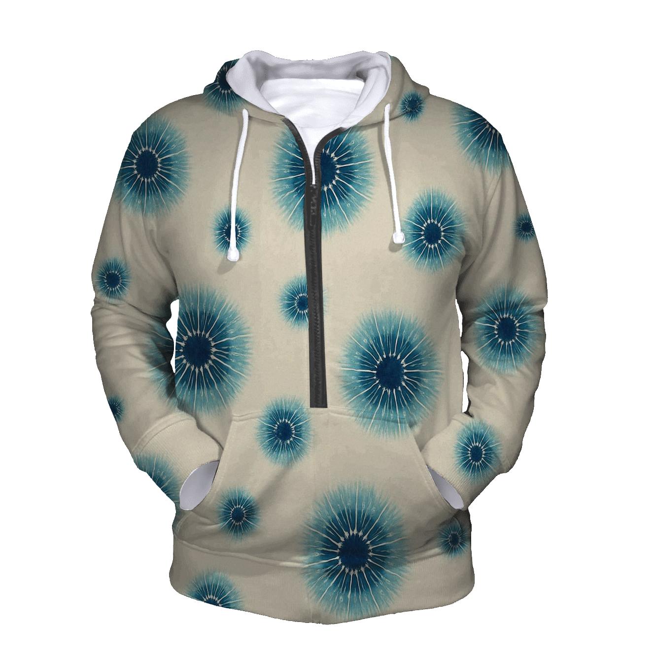 Aqua Navy Kumo Web Cluster custom hoodies