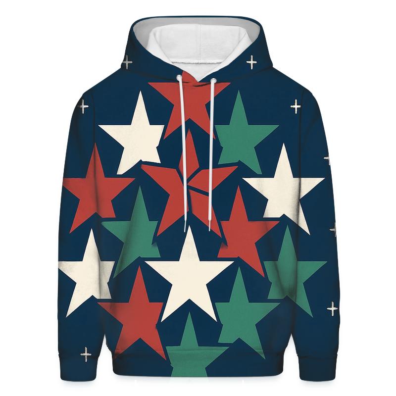 Celestial Noel Star Mosaic pullover hoodies