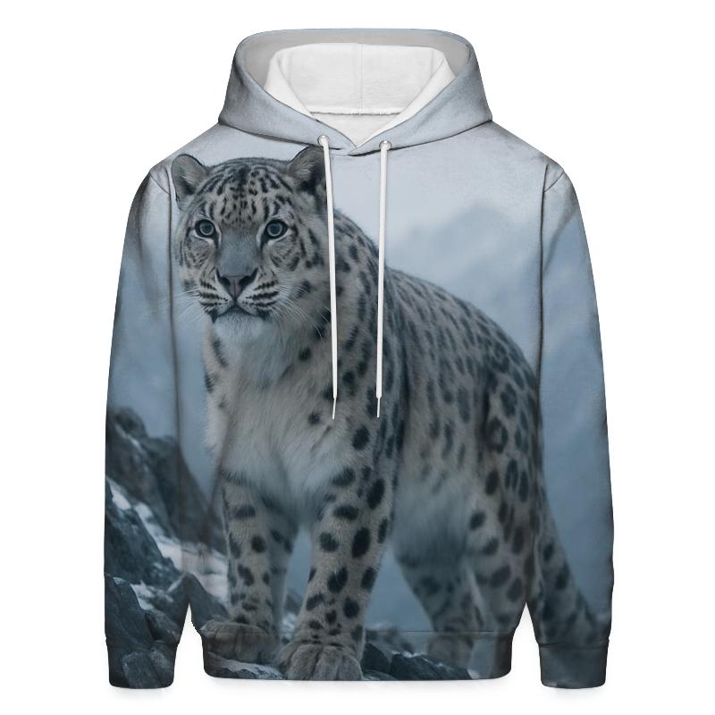 Snow Leopard On The Ridge pullover hoodies