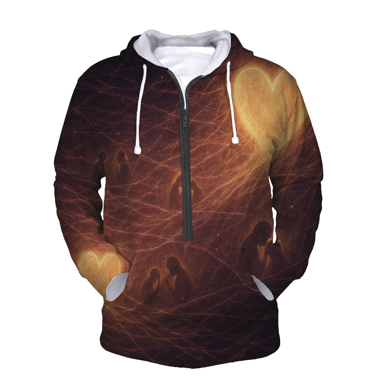 Cosmic Threads Between Her Heart And Mine custom hoodies