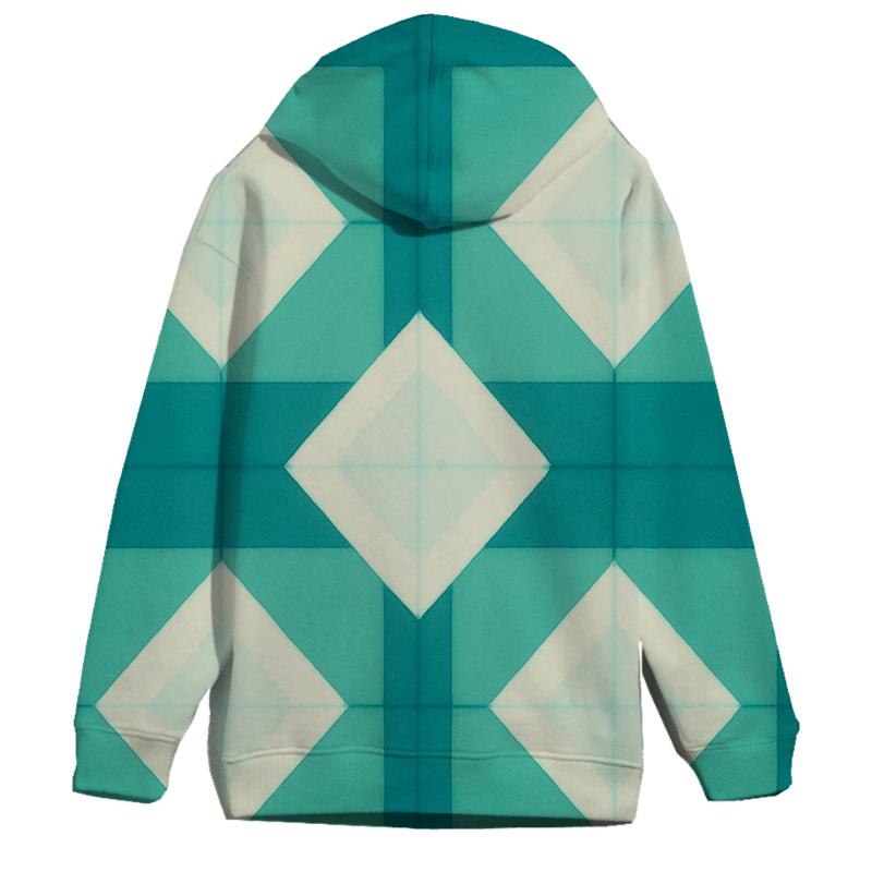Itajime Sea Glass Window Grid hoodies fashion