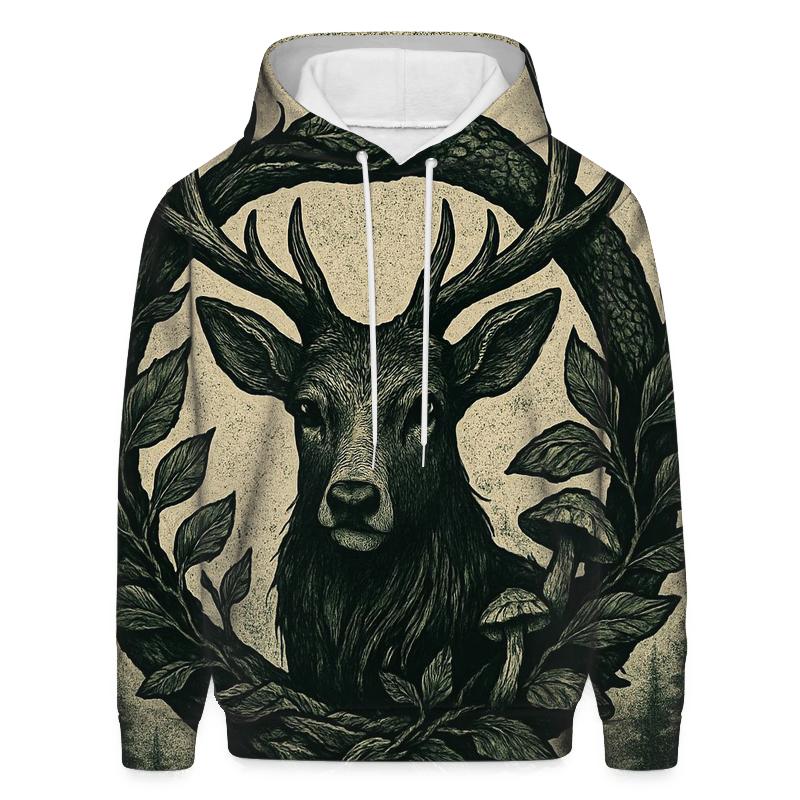 Forest Spirit Ouroboros Stag graphic hoodies
