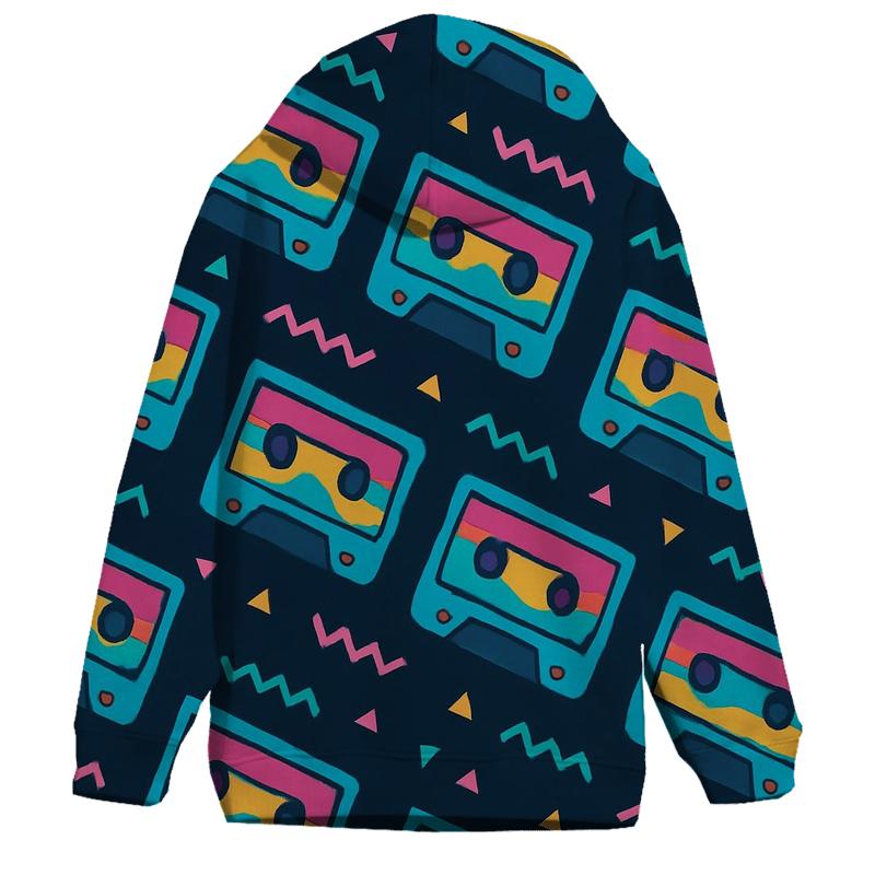Cassette Wave Pattern lightweight hoodies