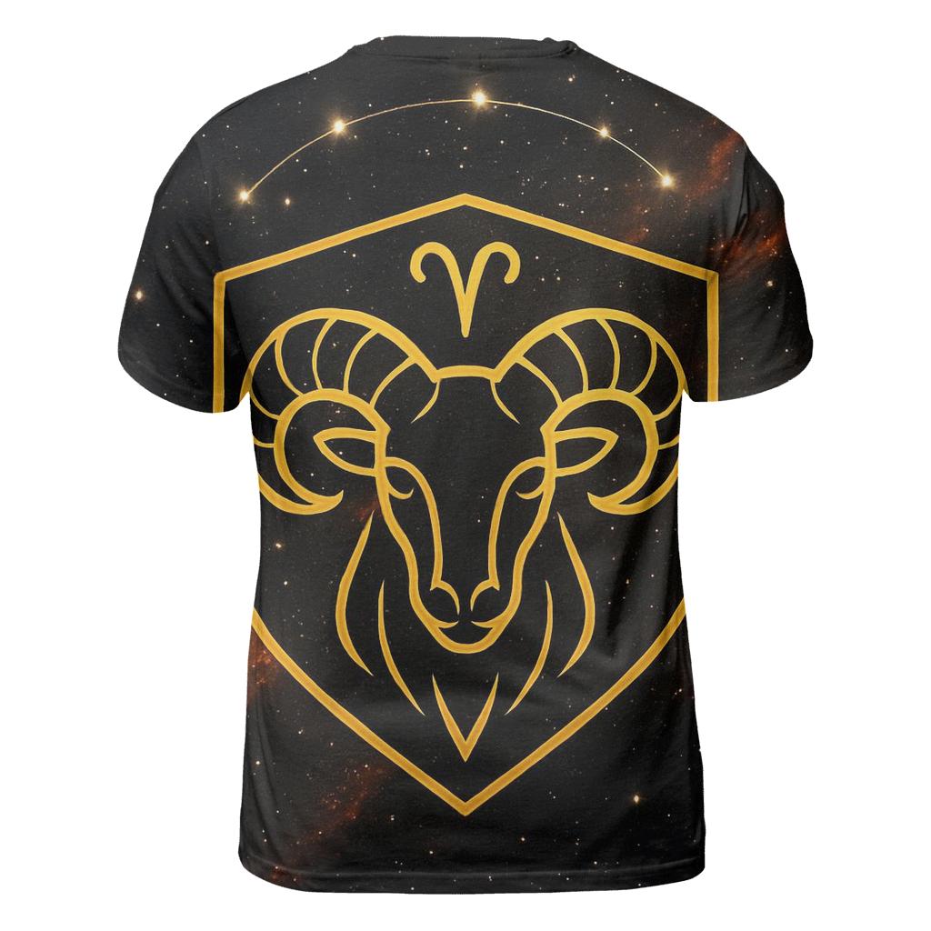 Aries Solar Ram Crest artistic all-over print tops