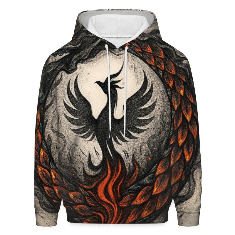 Phoenix Ash Ouroboros zip-up hoodies
