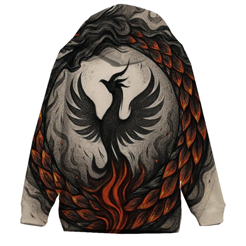Phoenix Ash Ouroboros zip-up hoodies