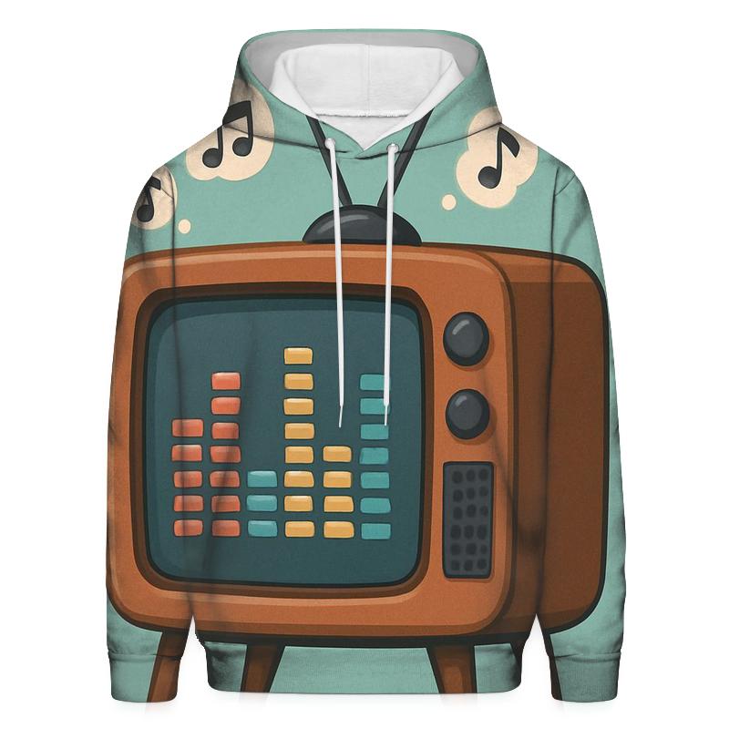 Retro TV Music Channel lightweight hoodies