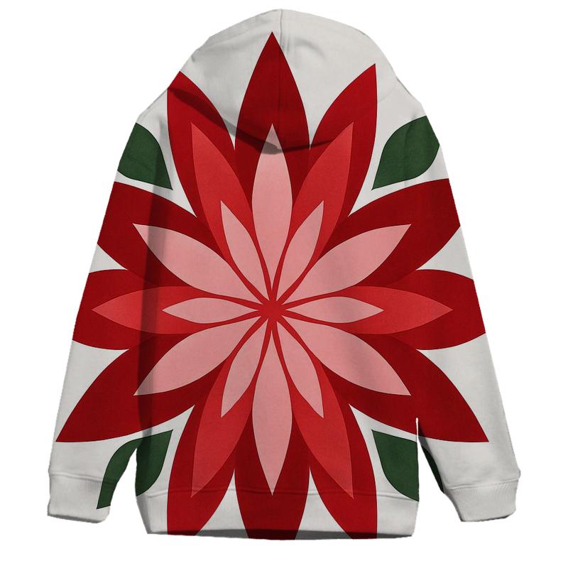 Poinsettia Petal Kaleidoscope hoodies fashion