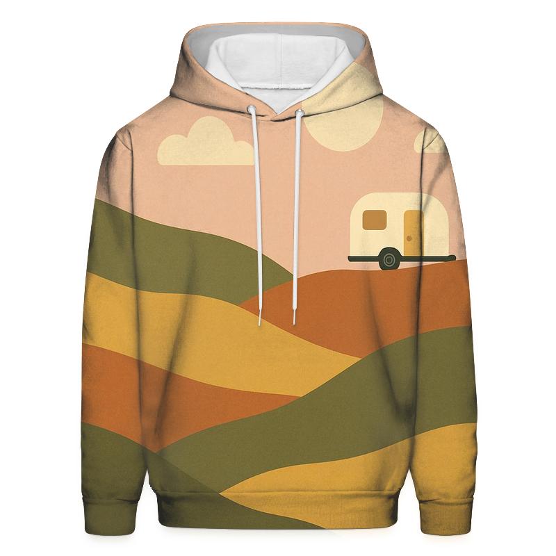Hillside Caravan Escape zip-up hoodies