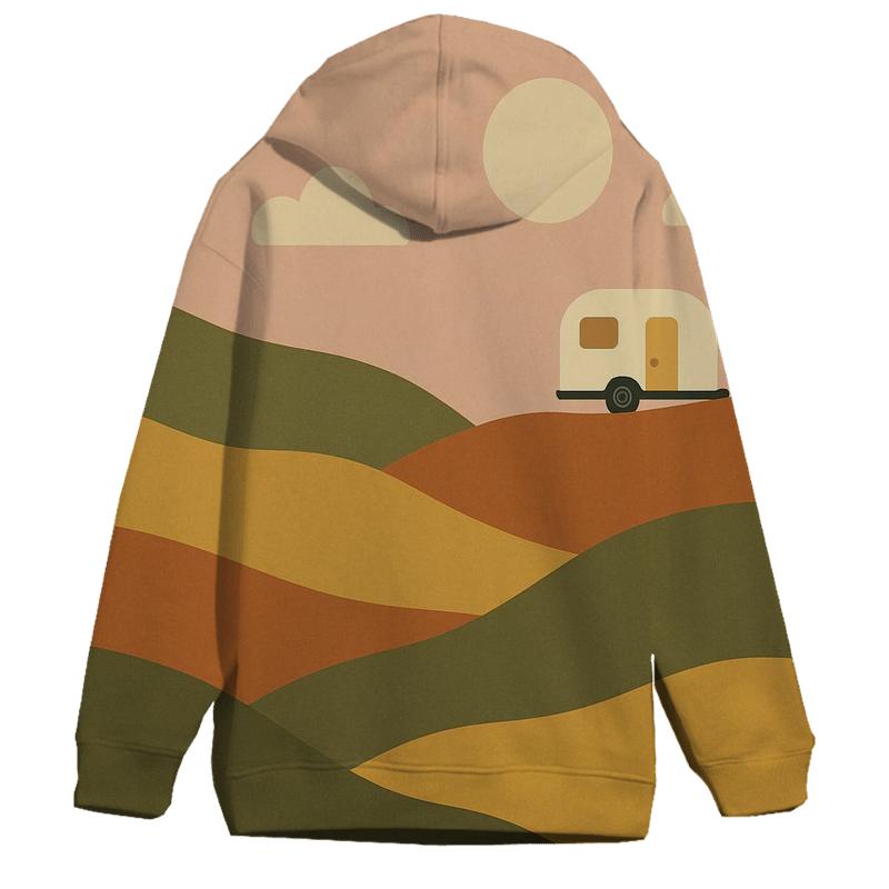 Hillside Caravan Escape zip-up hoodies