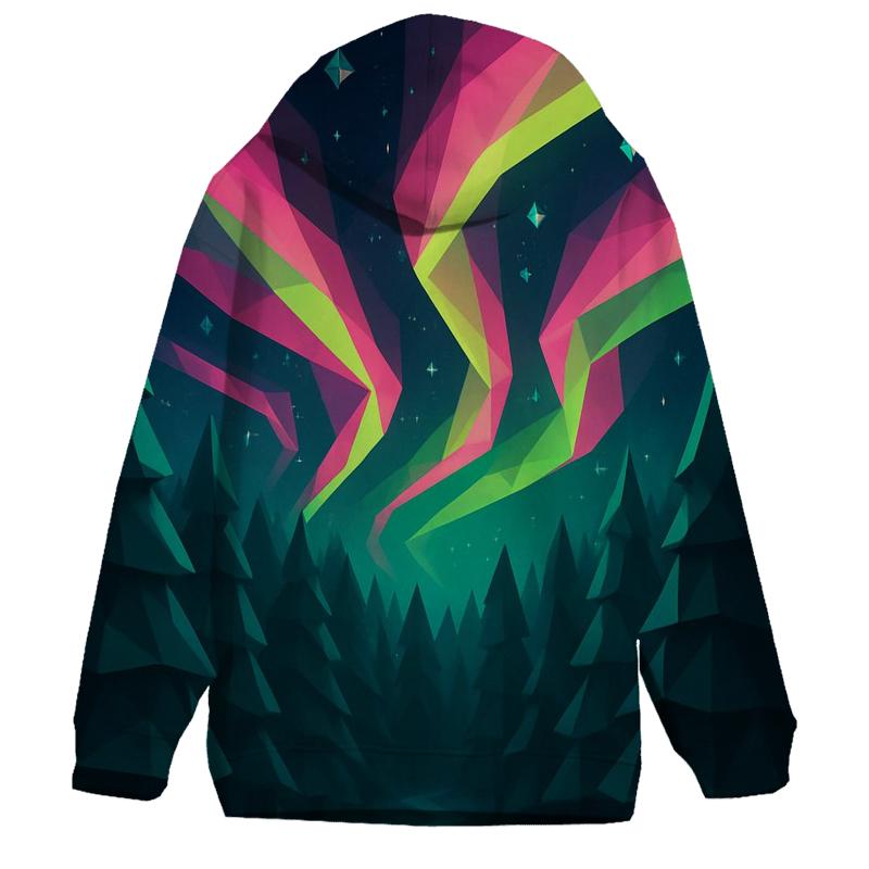 Aurora Geometric Forest lightweight hoodies