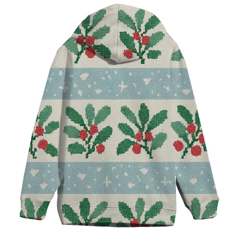 Mistletoe Confetti Snowfall Panel Design hoodie designs