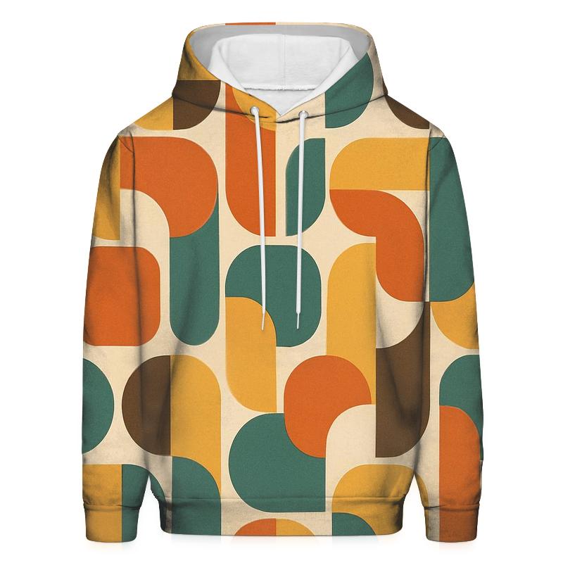 Modular Geo Retro Tiles premium hoodies