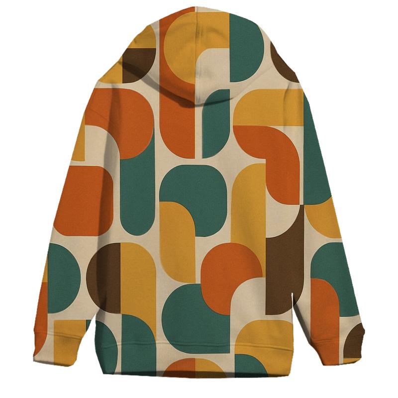 Modular Geo Retro Tiles premium hoodies