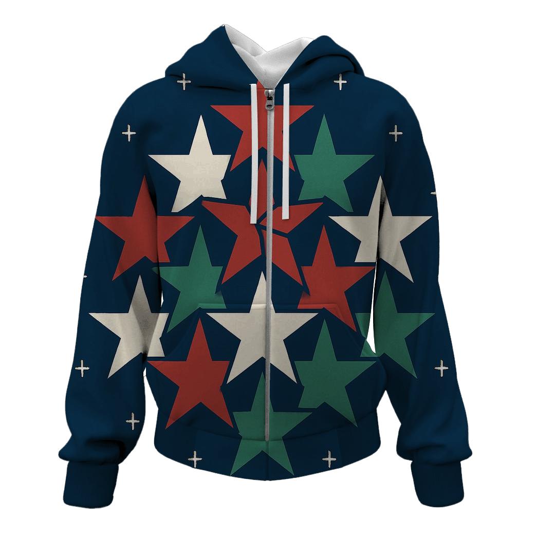 Celestial Noel Star Mosaic lightweight hoodies