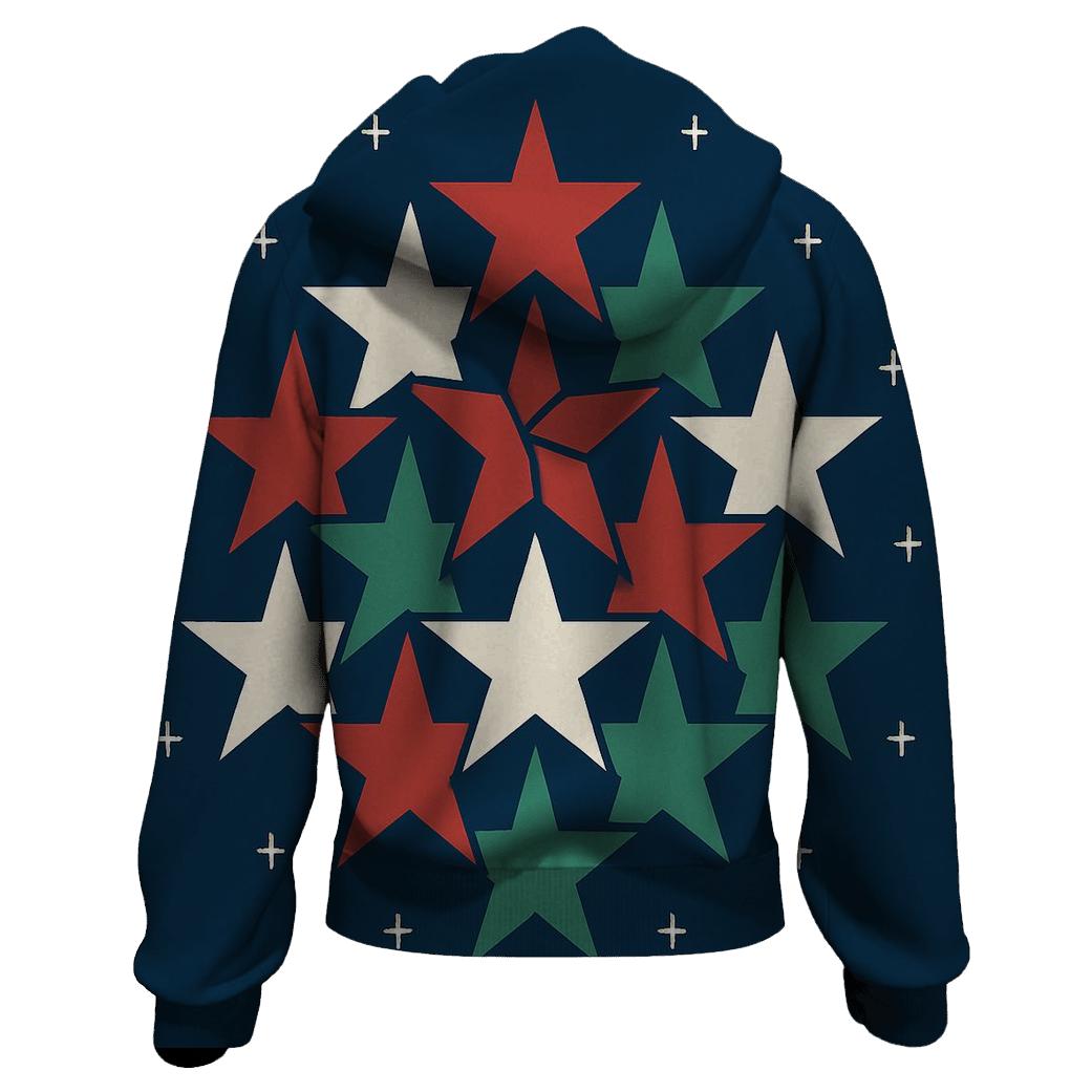 Celestial Noel Star Mosaic lightweight hoodies