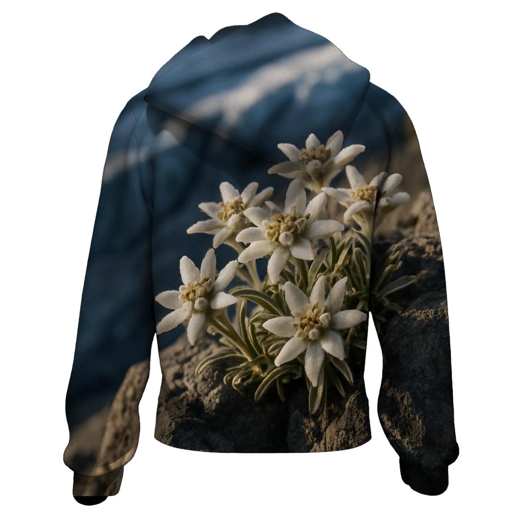 Alpine Edelweiss At Glacier Edge printed hoodies