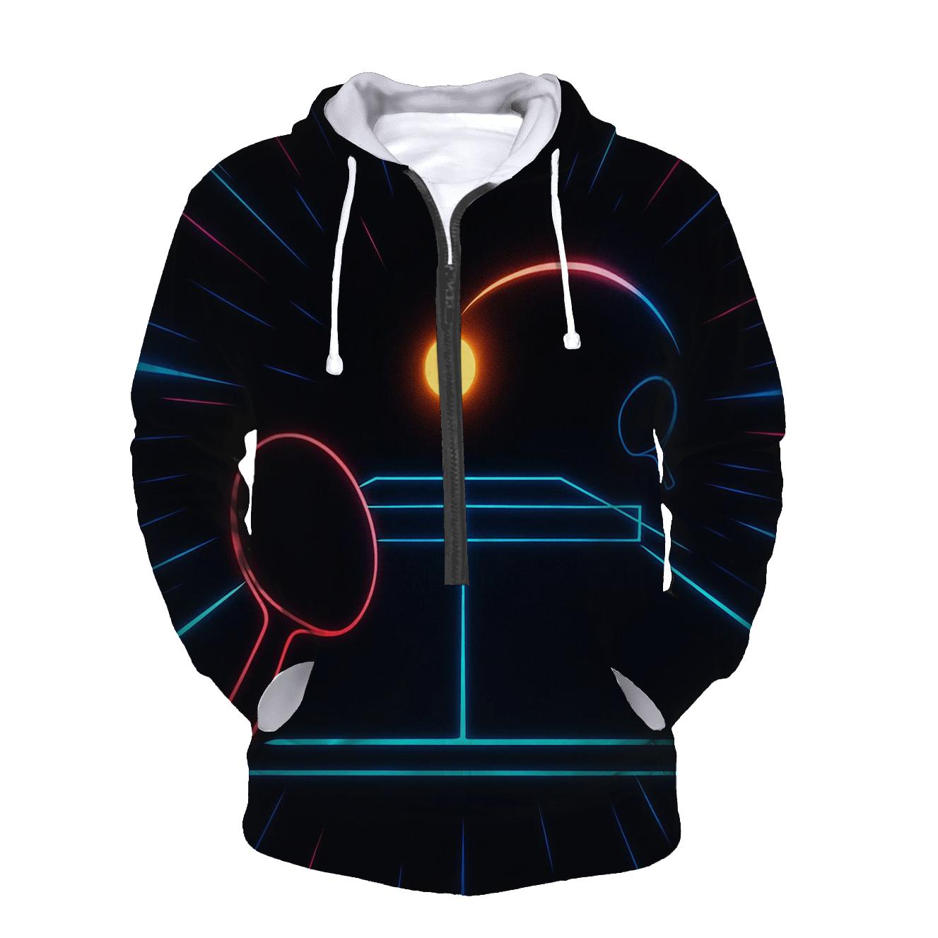 Neon Table Tennis Velocity embroidered hoodies