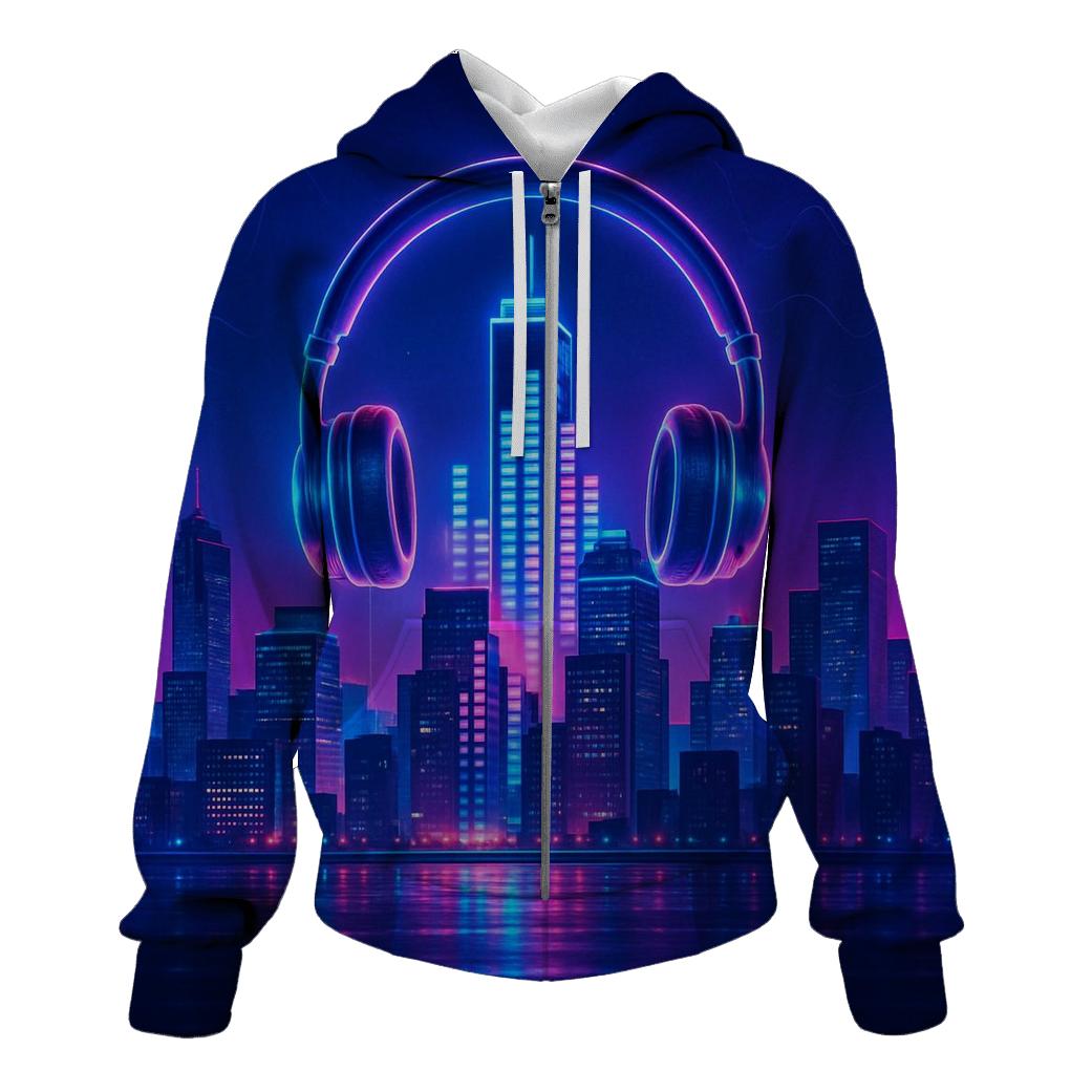 Neon Skyline Soundtrack designer hoodies