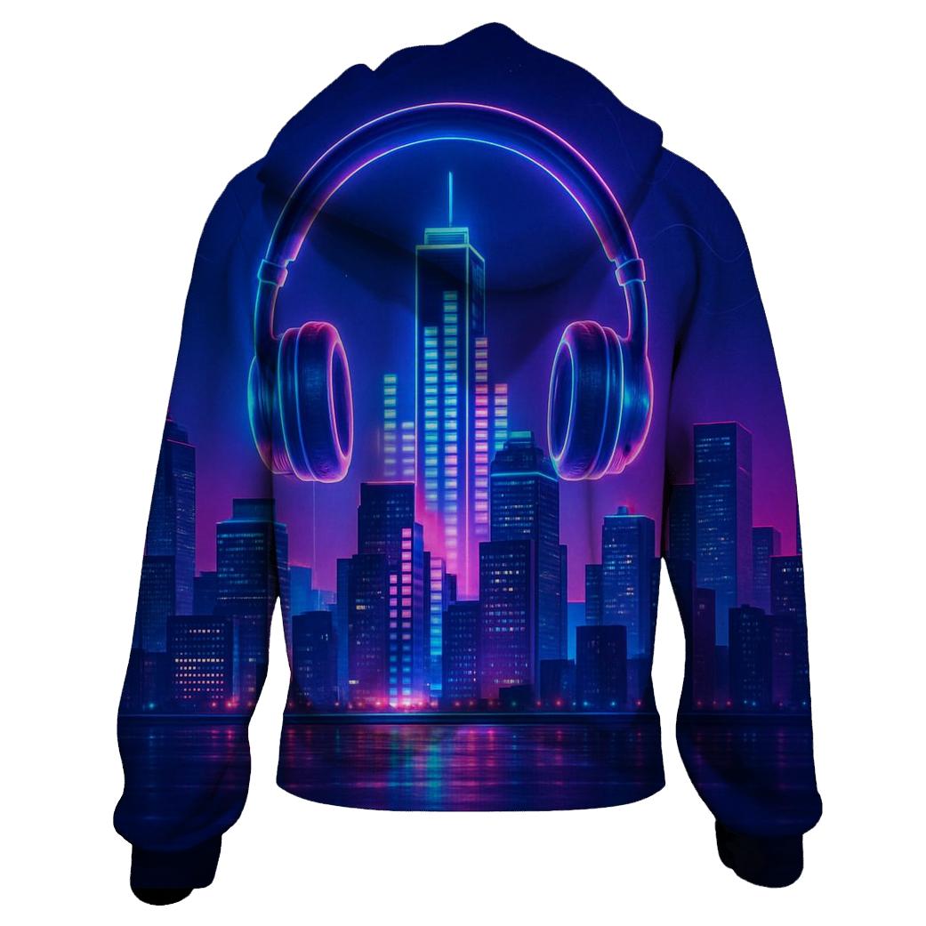 Neon Skyline Soundtrack designer hoodies
