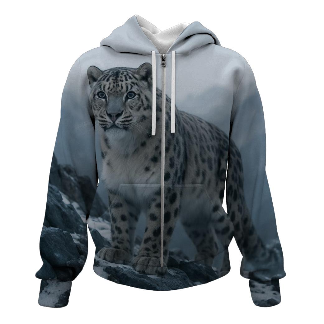 Snow Leopard On The Ridge hoodie styles