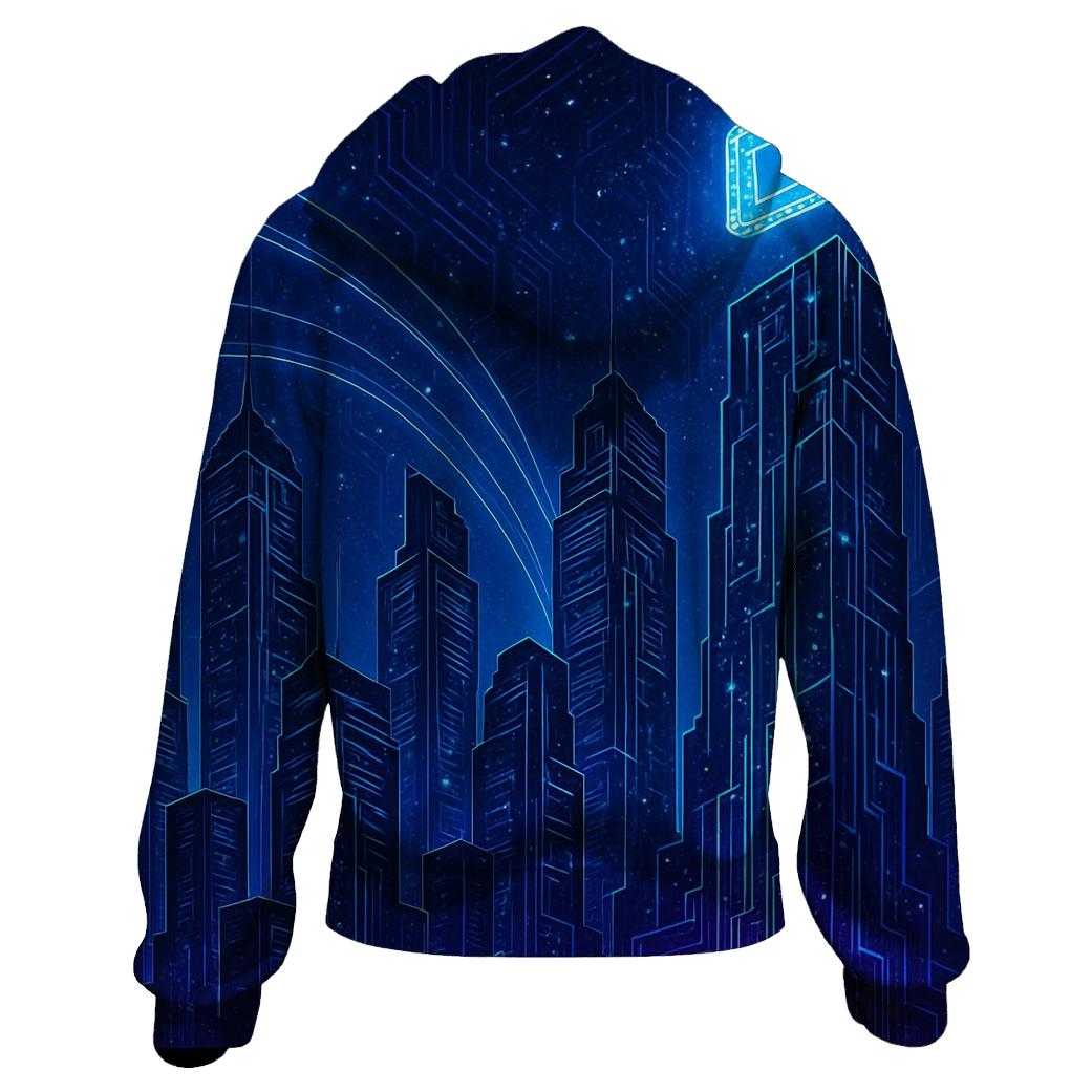 Celestial Circuit Skyline pullover hoodies