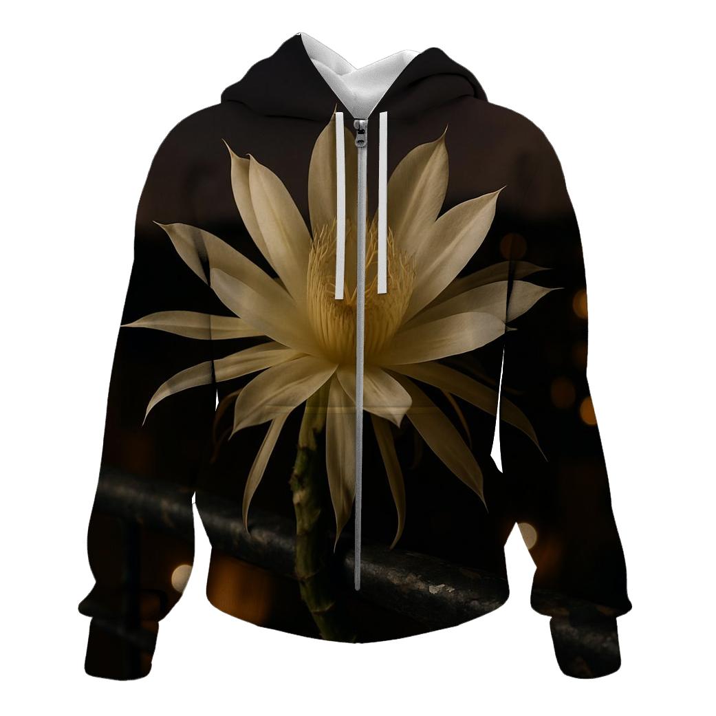 Night Blooming Cereus On Balcony Rail lightweight hoodies