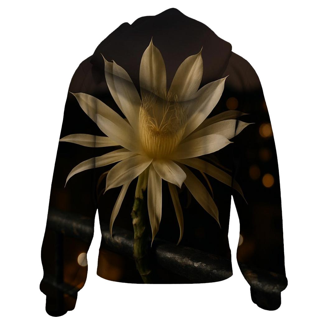 Night Blooming Cereus On Balcony Rail lightweight hoodies