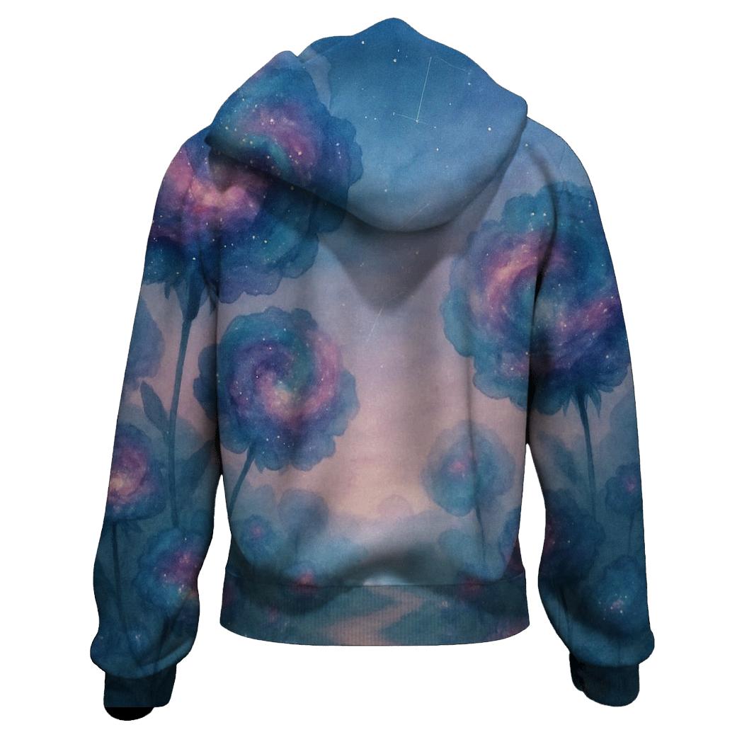 Nebula Bloom Garden custom hoodies