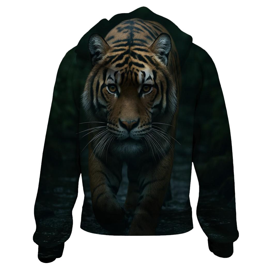 Tiger At The Forest Stream lightweight hoodies