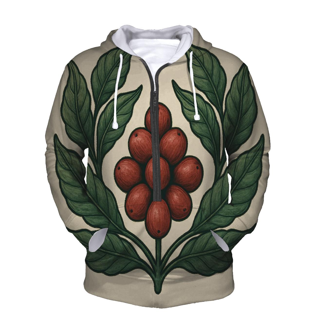 Leaf And Cherry Crest lightweight hoodies