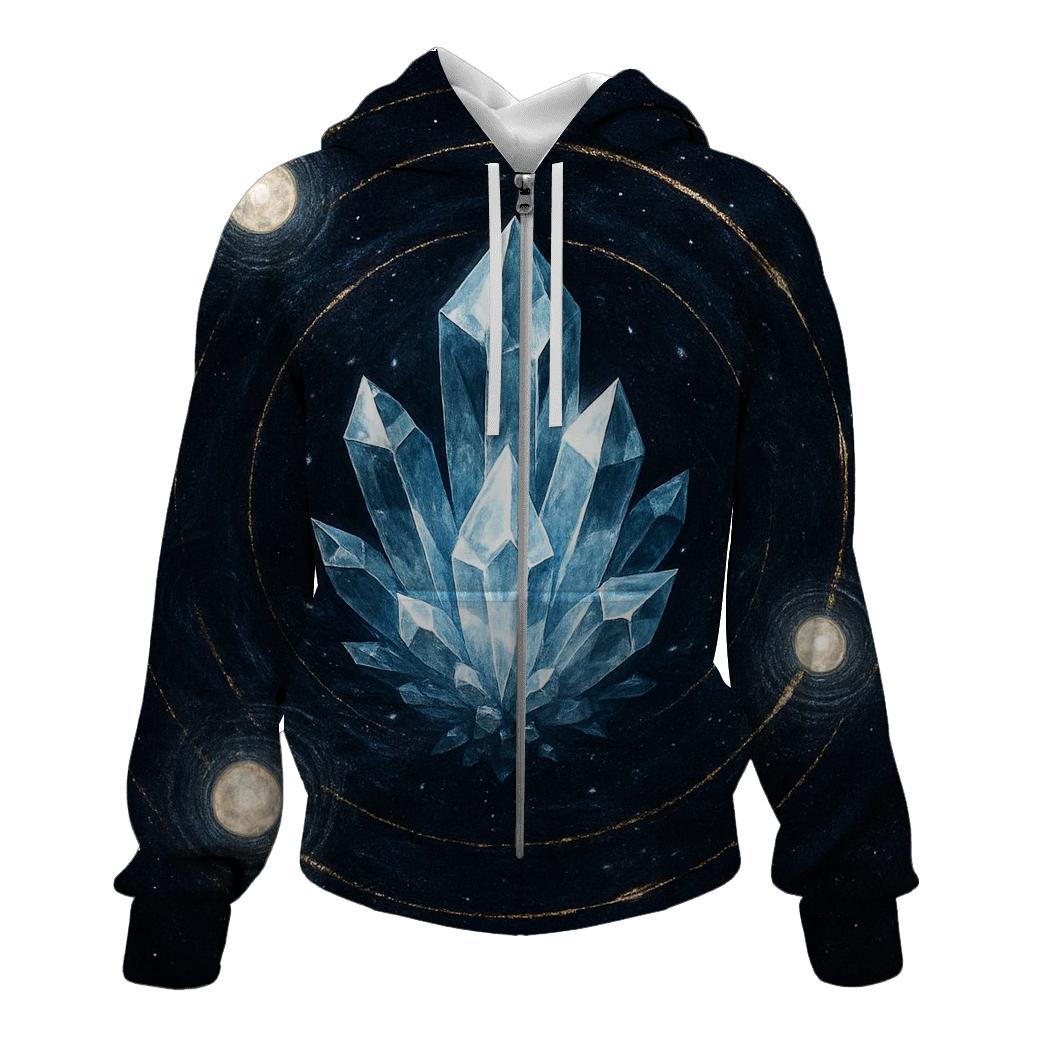 Midnight Crystal Orbit pullover hoodies