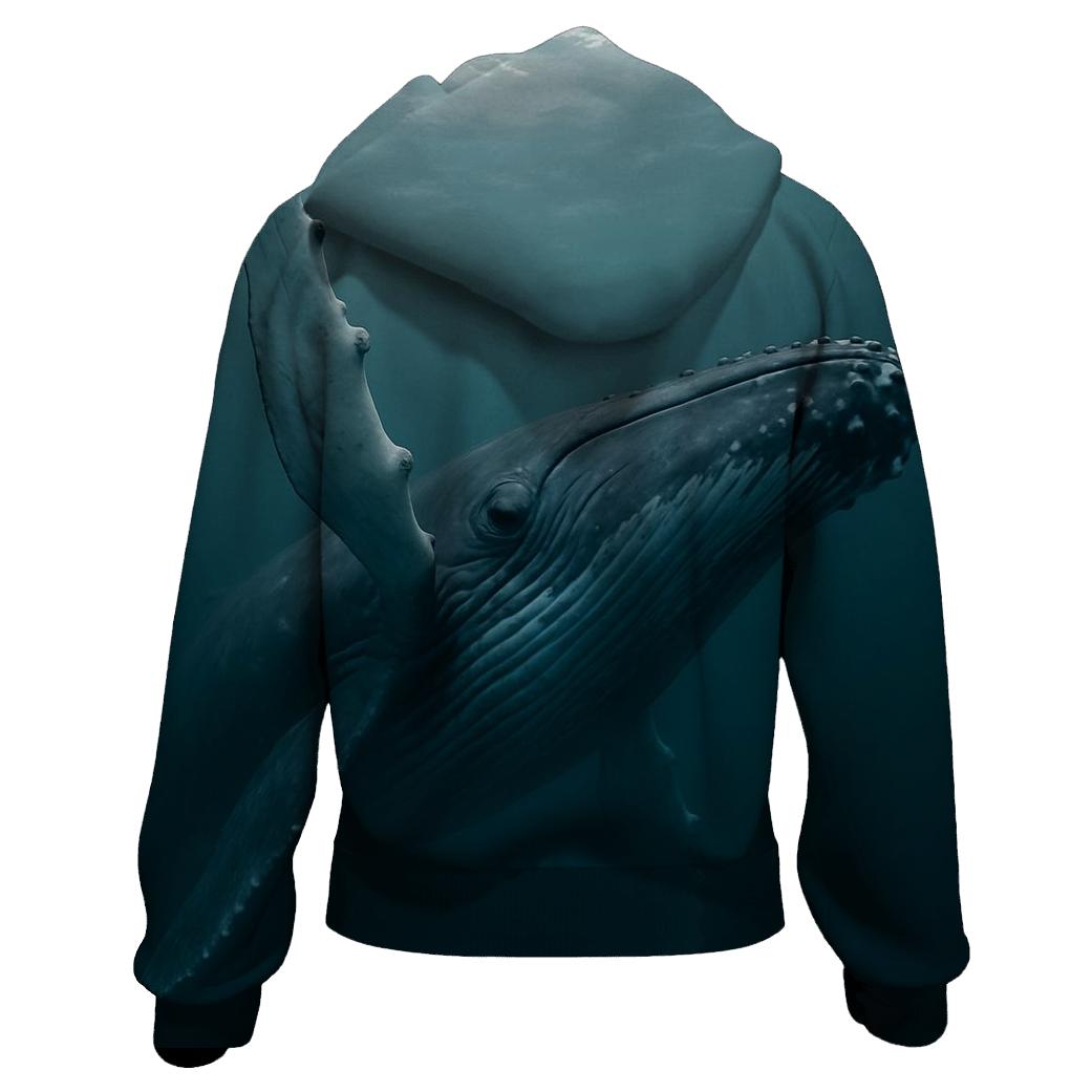 Humpback Whale Under The Swell lightweight hoodies