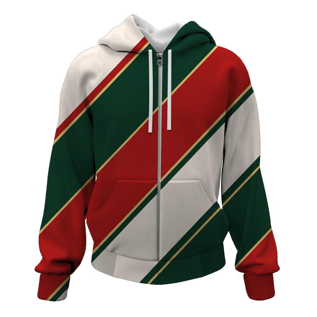Candy Cane Stripe Abstraction zip-up hoodies