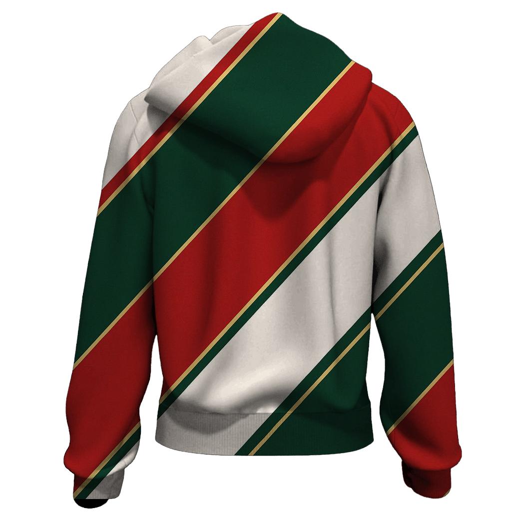 Candy Cane Stripe Abstraction zip-up hoodies