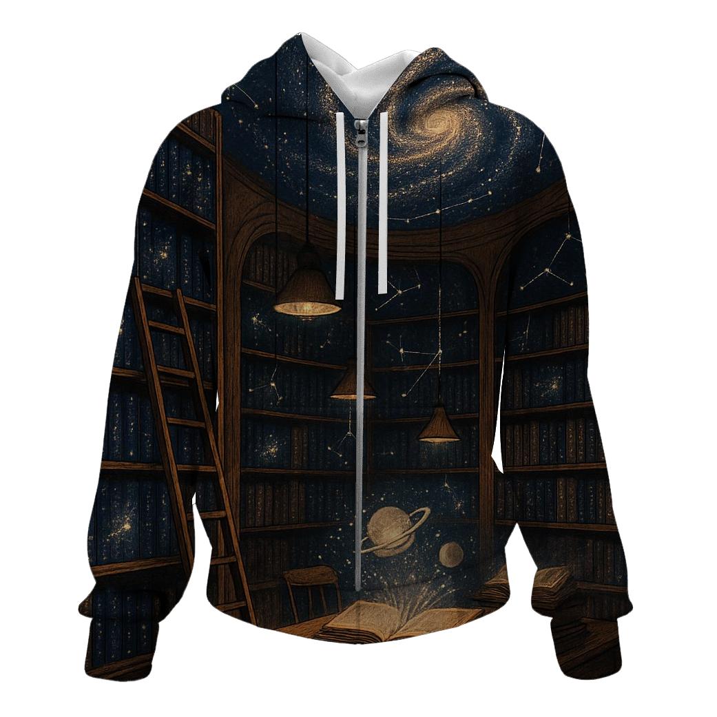 Stargazer Library Dreams embroidered hoodies