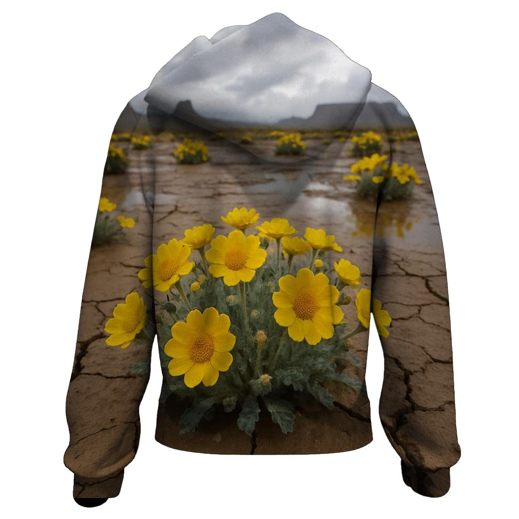 Desert Marigolds After Rare Rain lightweight hoodies