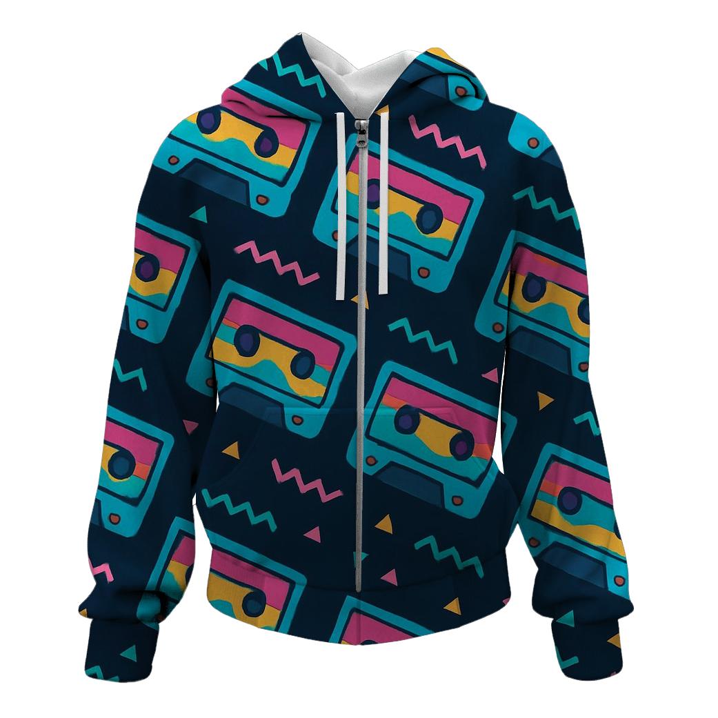 Cassette Wave Pattern hoodies fashion