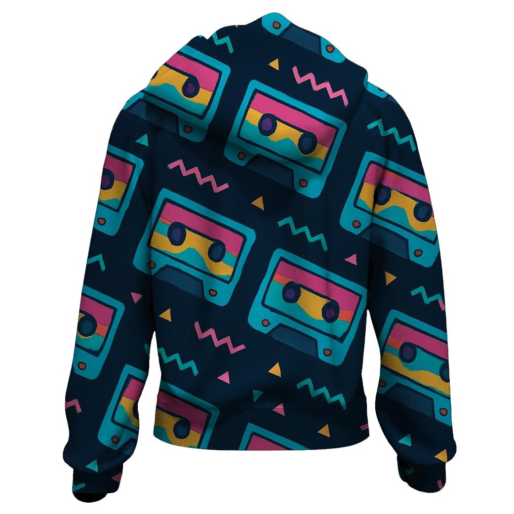 Cassette Wave Pattern hoodies fashion